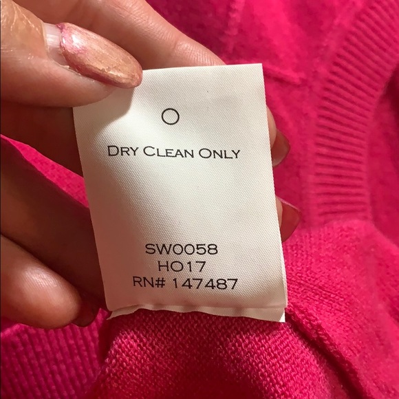 DRAPER JAMES Raspberry Argyle Merino Wool Sweater - Picture 12 of 15